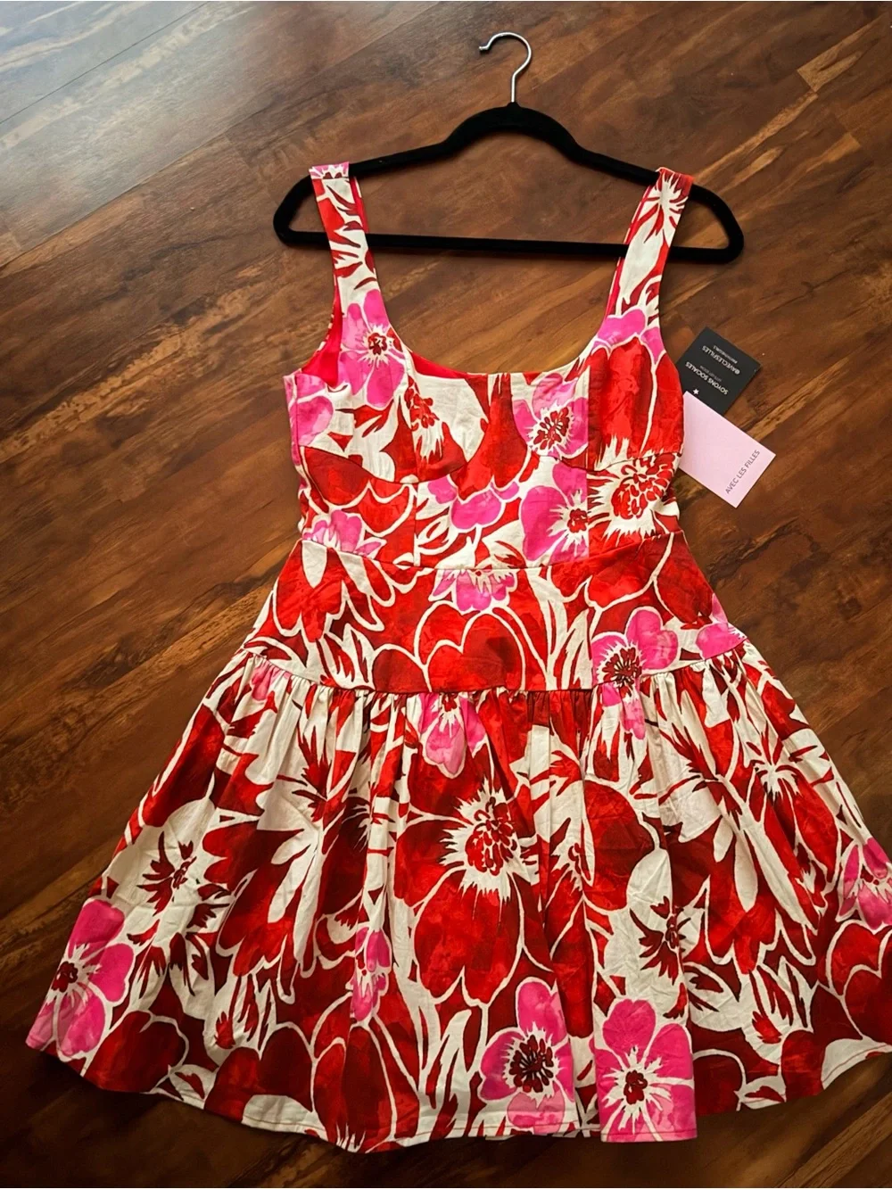 Avec Les Filles Red & Pink Floral Sundress - Picture 1 of 1